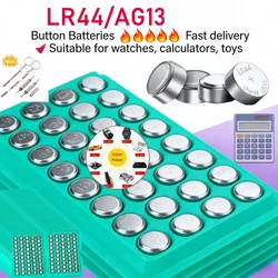 AG13 LR44 Batería de botón alcalina 1.55V para relojes y juguetes