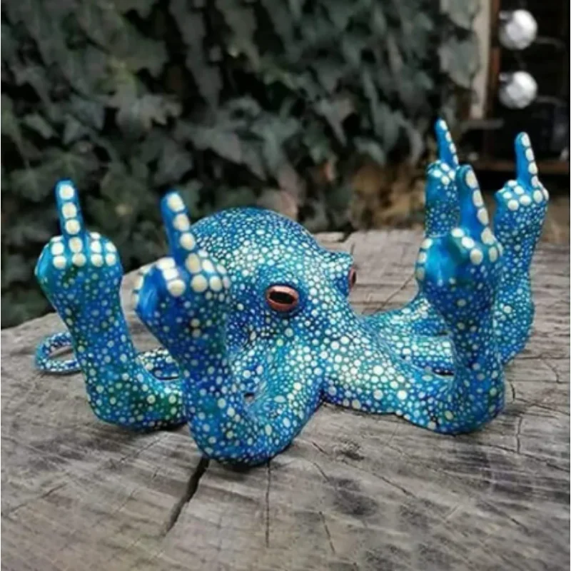 Estatua de pulpo en resina para jardín: decoración creativa - imagen 3