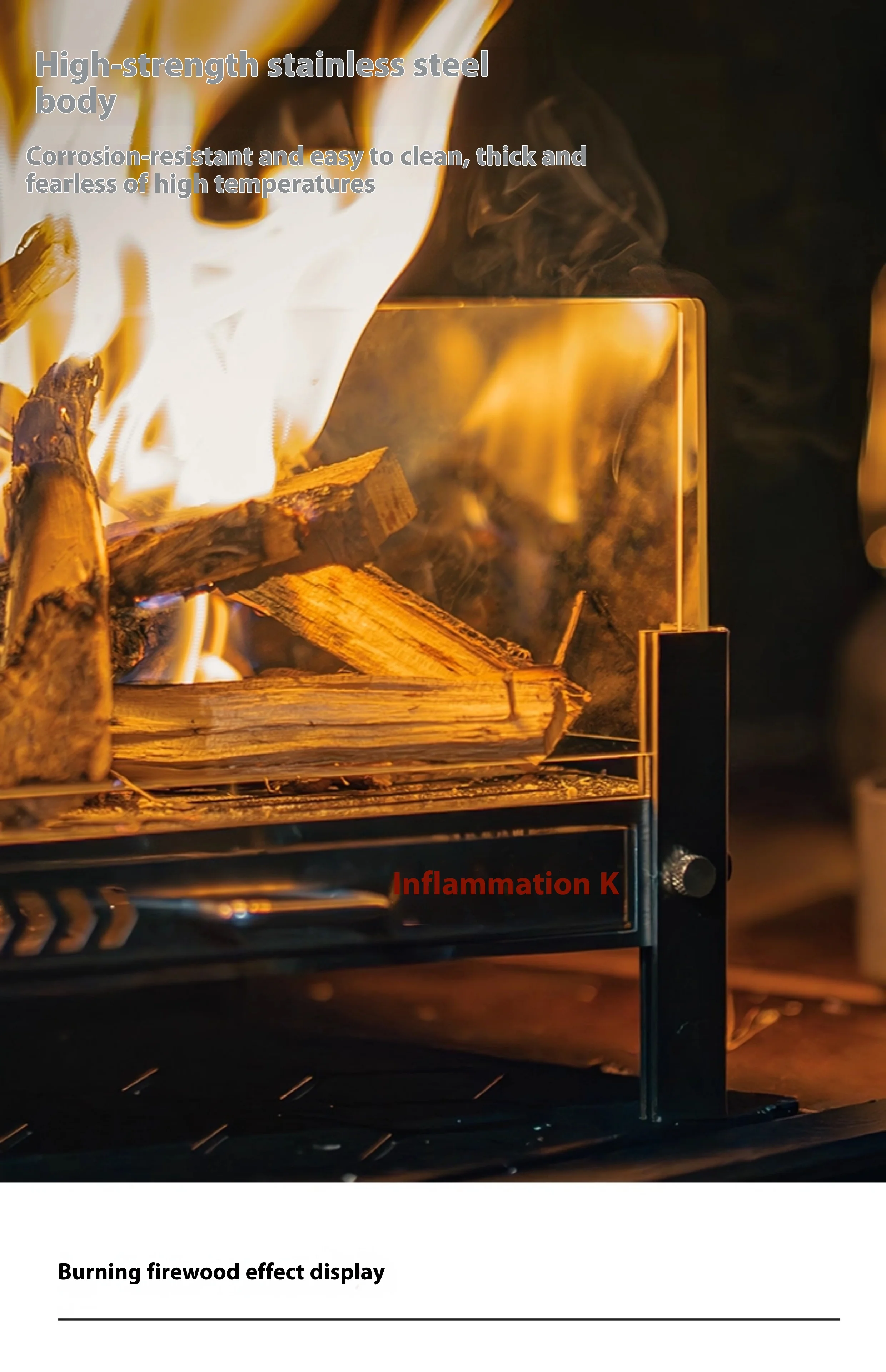 Gooutspringhill Fire Fireplace Outdoor Folding Wood Stove en uso