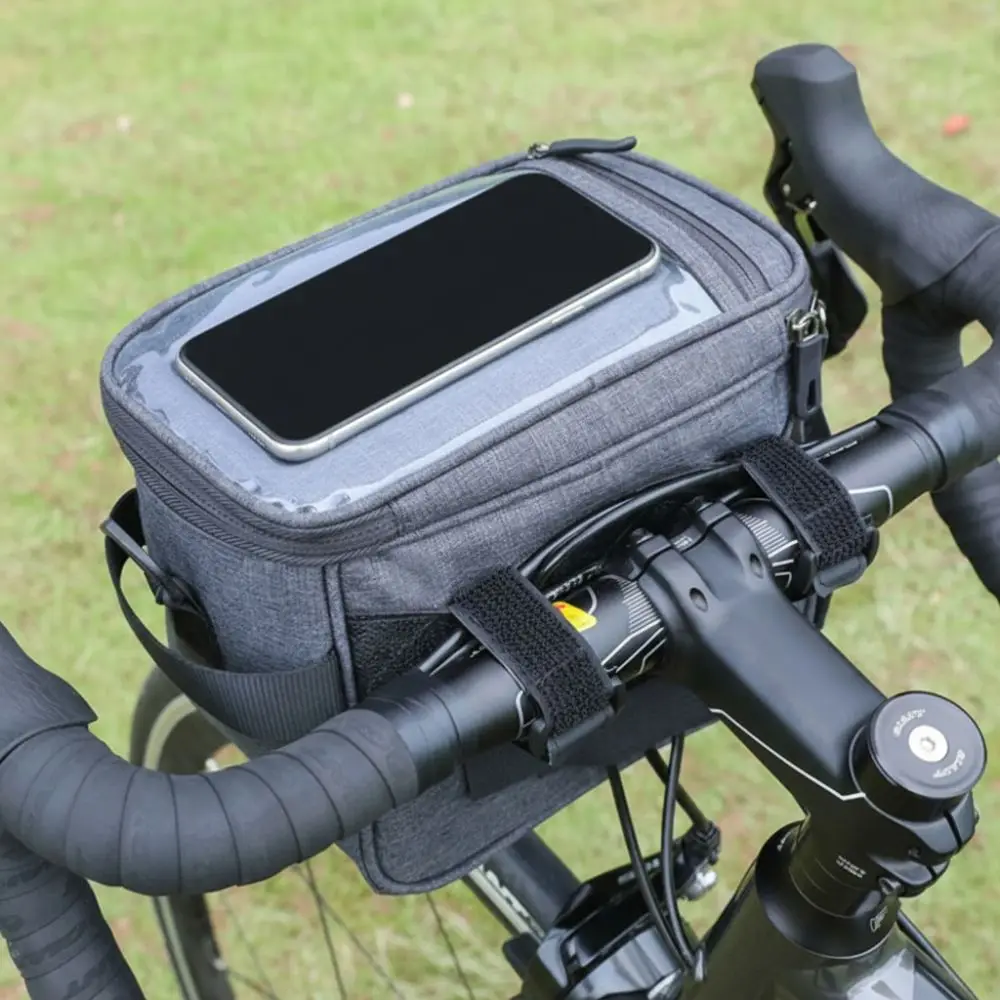 Bolsa delantera para bicicleta gran capacidad con correa desmontable - imagen 2