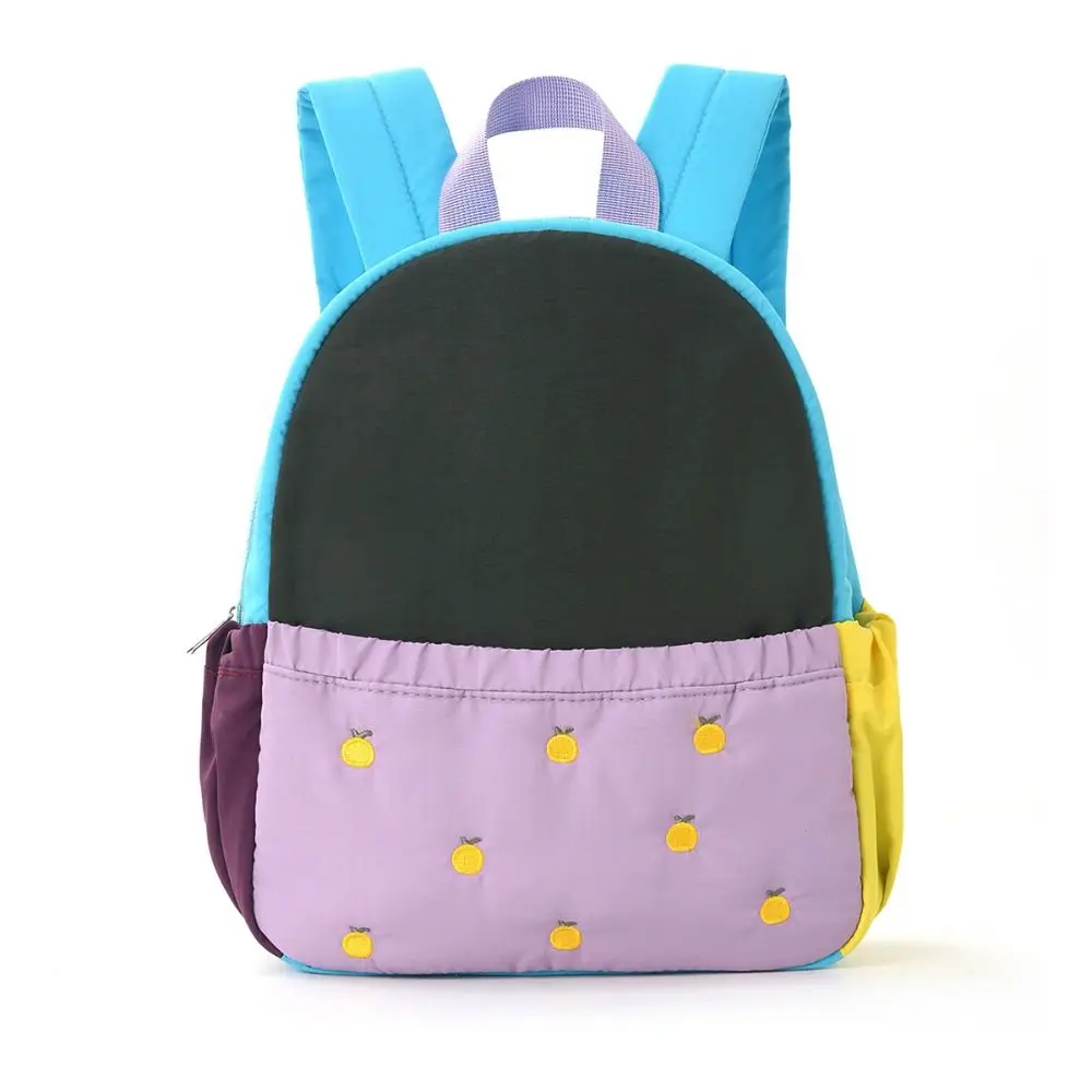 Mochila escolar de poliéster lavable con bordado multicolor - imagen 2
