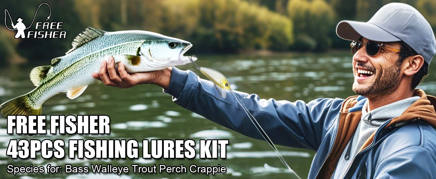 Juego de señuelos duros tipo minnows y crankbaits