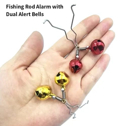 Campanas de pesca con clip acero inoxidable y doble alarma