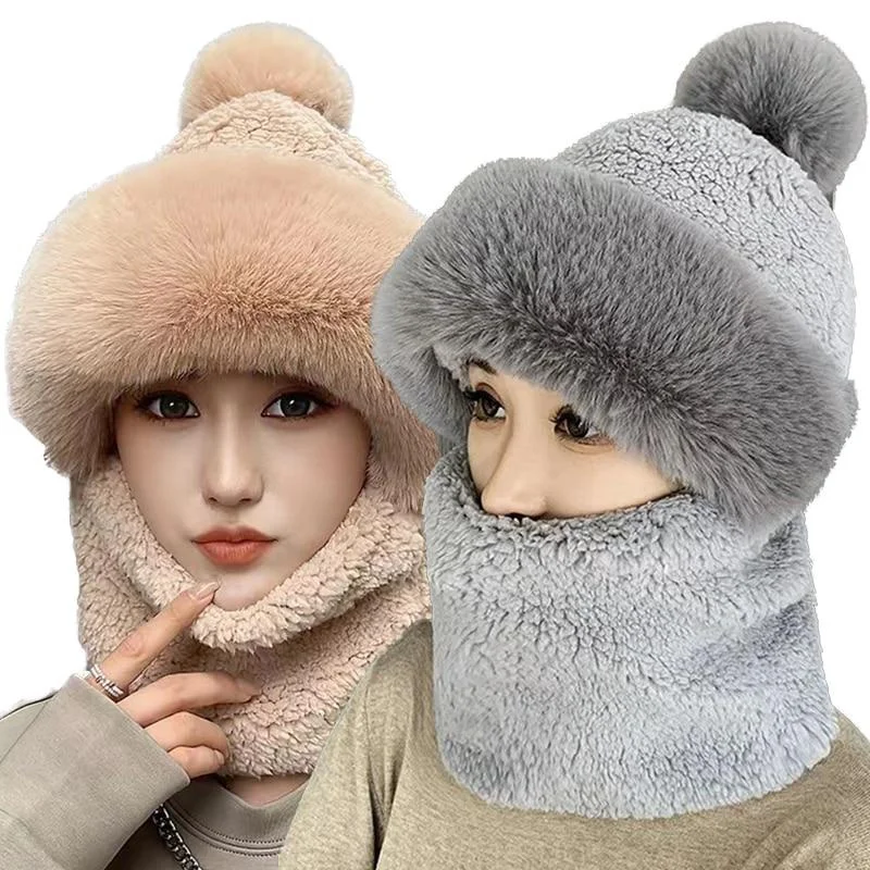Gorro y bufanda de invierno para mujer