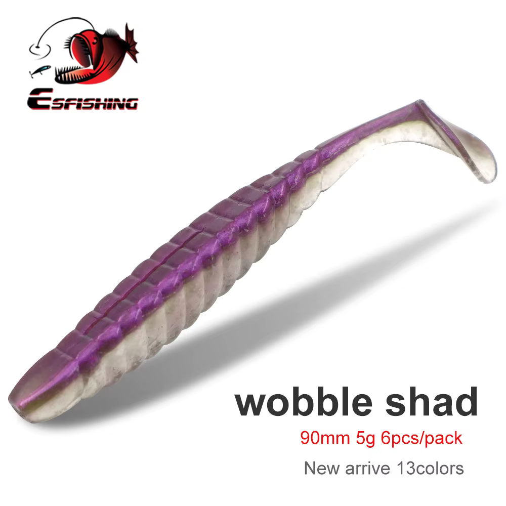 ESFISHING Wobble Shad 90mm - Señuelo de hundimiento lento para lubina
