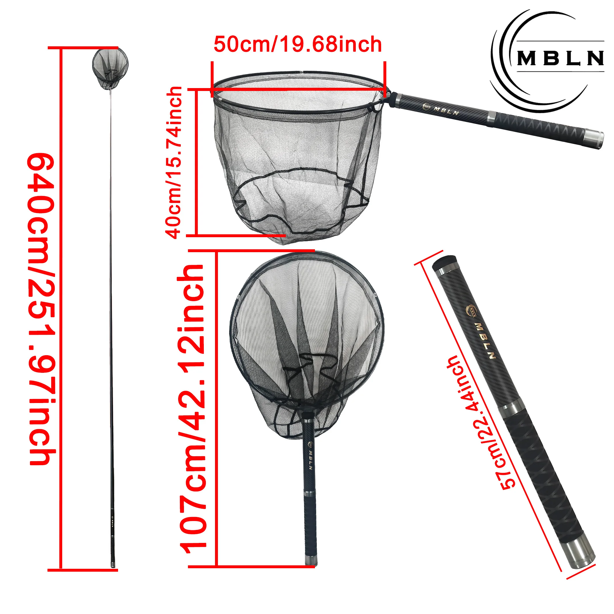 MBLN Sacadera telescópica de carbono para rockfishing de 6,4 m - imagen 2