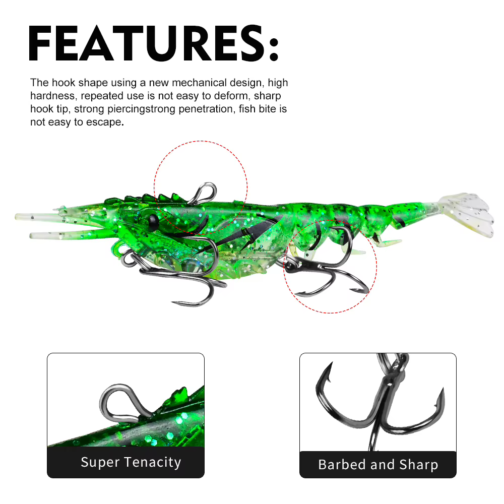 Señuelo Multisección Proberos 10.3cm – Anzuelos Triples para Pesca