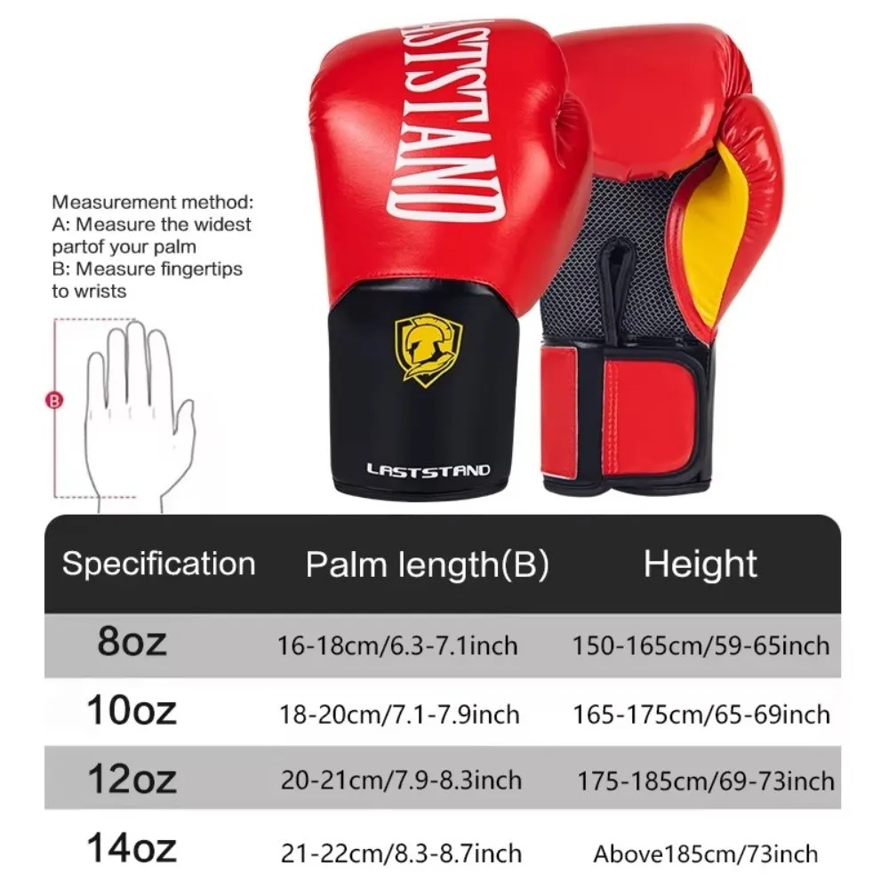 Guantes de boxeo PU en uso