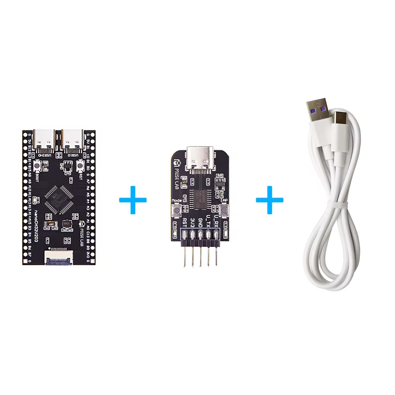 Placa de desarrollo nanoCH32V203 WCH RISC-V con USB dual, LCD y SD - imagen 3