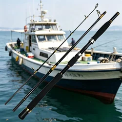 Caña slow jigging carbono súper dura portátil barco
