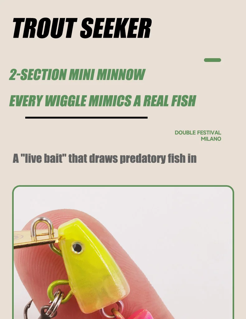 Mini señuelo minnow articulado 1.8 g