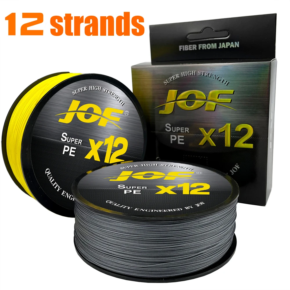 Línea trenzada JOF X12 PE 12 hebras para pesca en agua salada