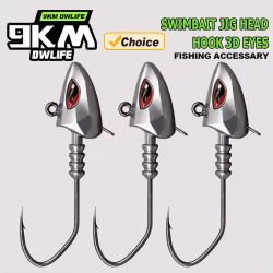 Jigheads 9KM con Ojos 3D para Swimbait – 21-42g para Pesca en Mar