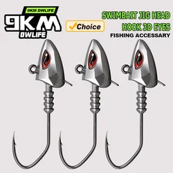 Jigheads 9KM con Ojos 3D para Swimbait – 21-42g para Pesca en Mar