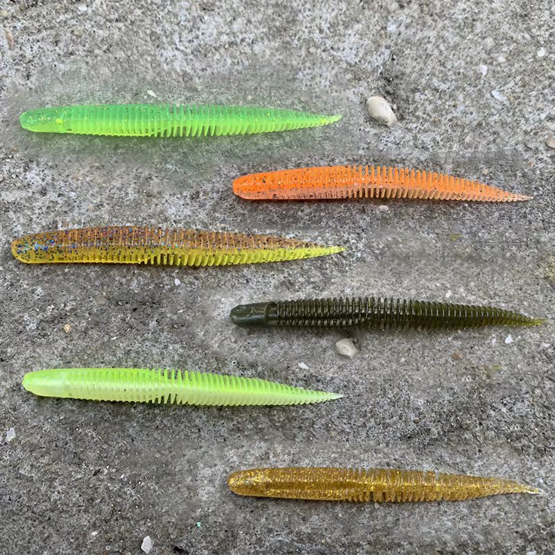 Señuelo blando Hailuo 8,5 cm - Gusano para lubina cola recta - imagen 4