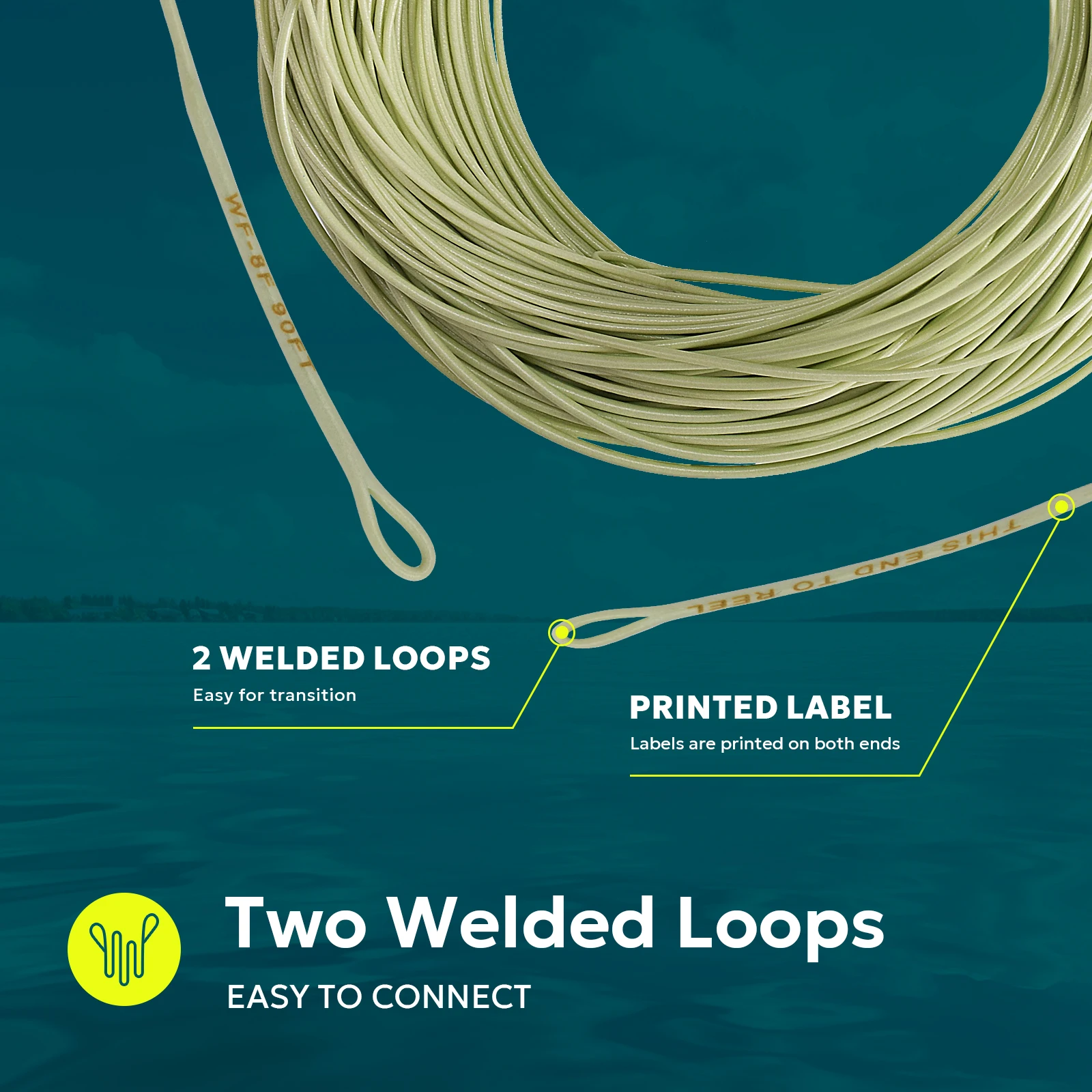 Línea Mosca Flotante SF All-Viz – Peso Adelante WF2 al WF8 con Bucle Soldado