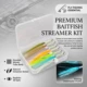 Streamer mosca con tubo tejido y diseño cinta para trucha y lubina - imagen 2