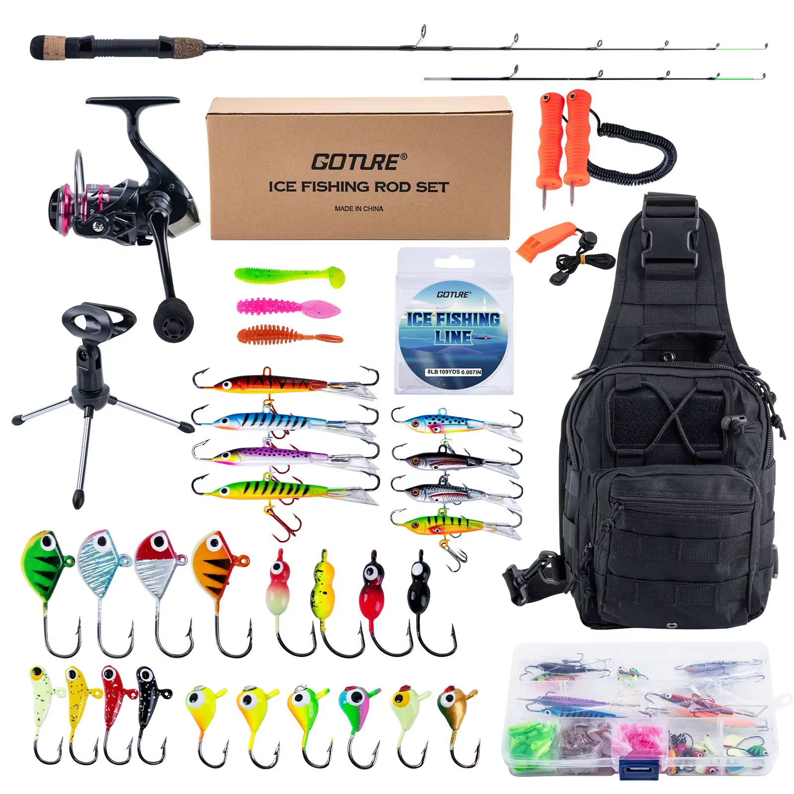 Caña de Hielo Goture 2 puntas M/MH – Spinning Carbono superligera