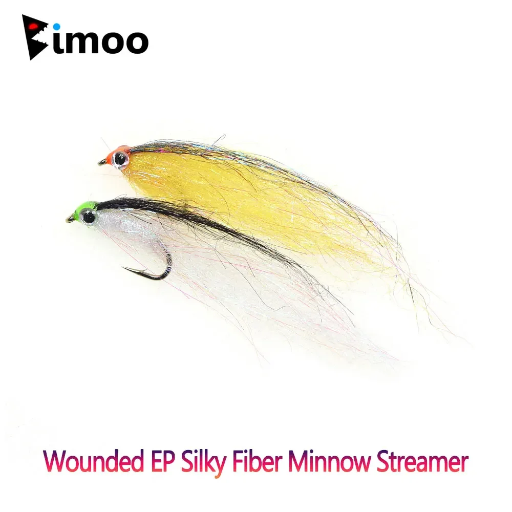 Streamer Minnow Bimoo – Fibra sedosa EP acción hundimiento lento para trucha lubina salmón