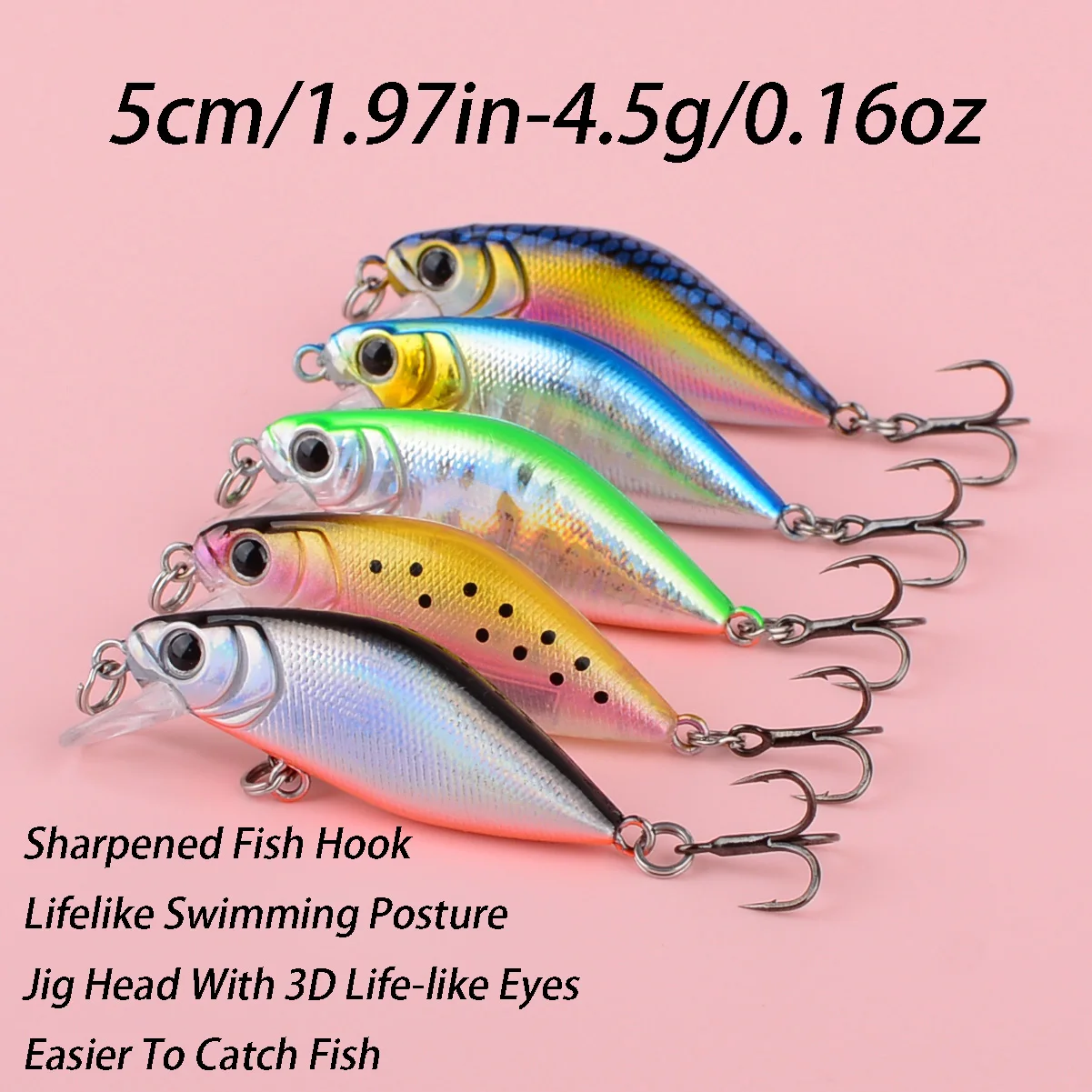 Micro Minnow Wobbler hundidor de lanzamiento largo para trucha y lubina - imagen 5