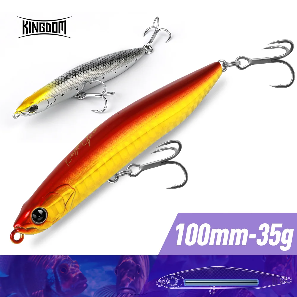 Señuelo duro Kingdom Sinking Pencil Bait: lanzado largo para lubina - imagen 4