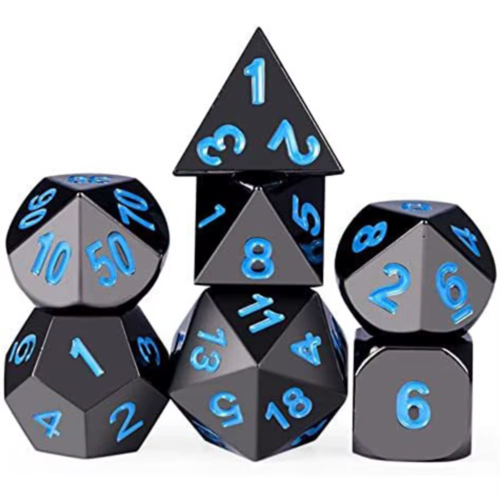 Dados poliédricos D&D - Set multicolor creativo D4-D20 - imagen 2