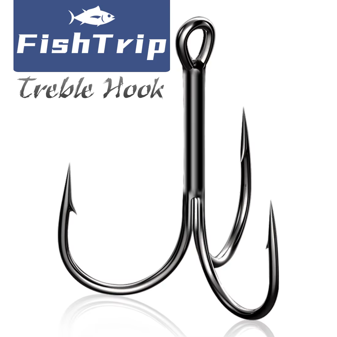FishTrip Anzuelos Triples Acero Alto Carbono para Agua Salada y Dulce - imagen 3