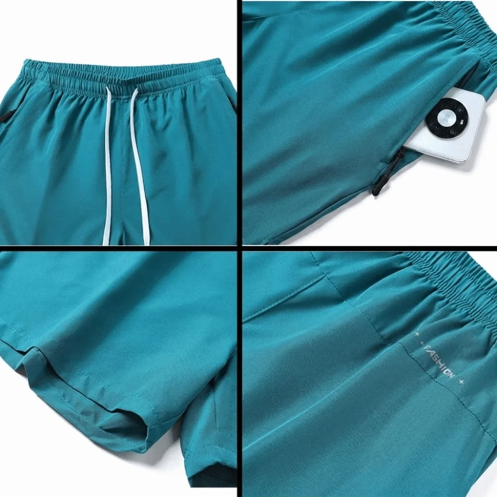 Pantalones cortos de pesca secado rápido con cintura elástica - imagen 3