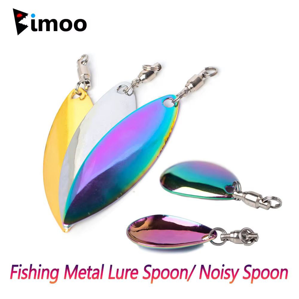 Bimoo Cucharas de Metal para Pesca – Giratorias Reflectantes Sonoras - imagen 2
