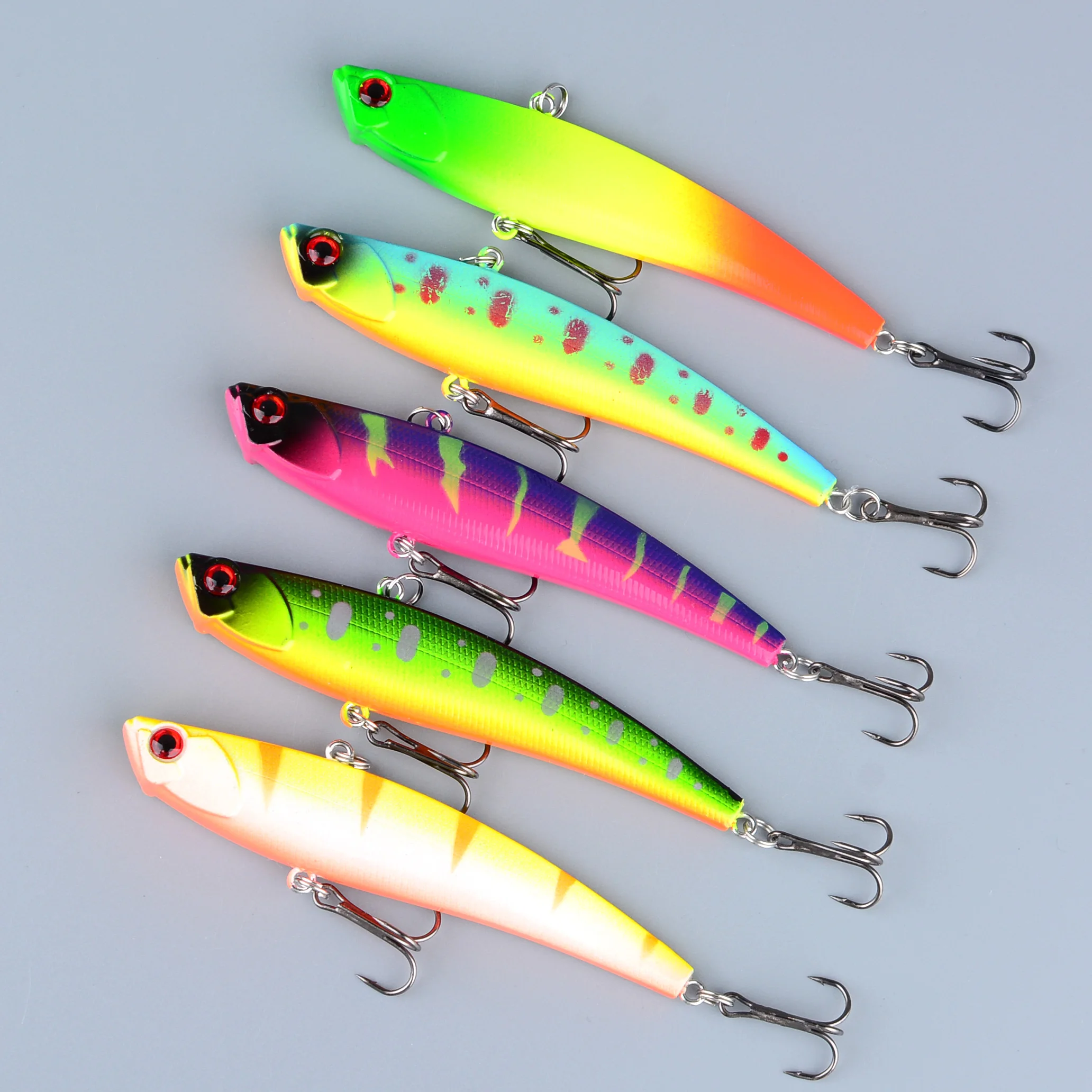 Wobbler Minnow tipo Crankbait con ojos 3D para lucio y perca - imagen 3