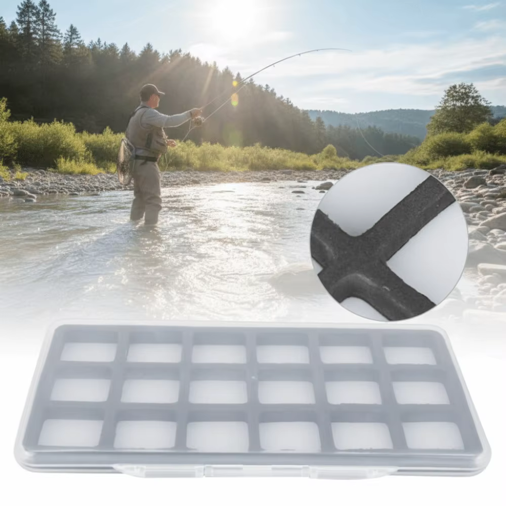 Organizador de Pesca con Base Magnética y Tapa Transparente - imagen 4