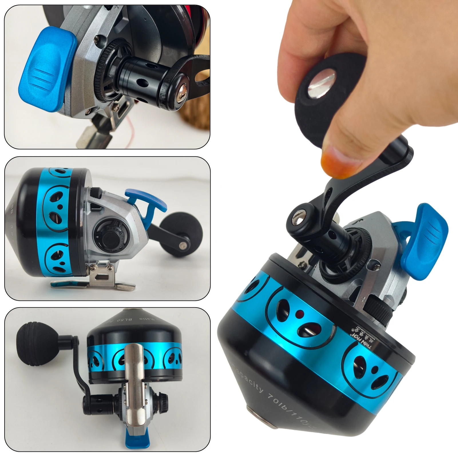 Carrete Spincast FREE FISHER de pesca con aleación CNC y freno - imagen 4