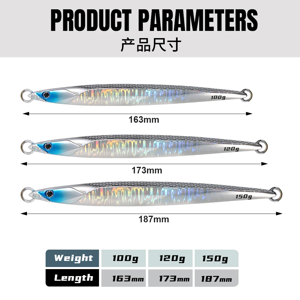 Jigging Pro Jig Metálico Vertical para Pesca en Agua Salada
