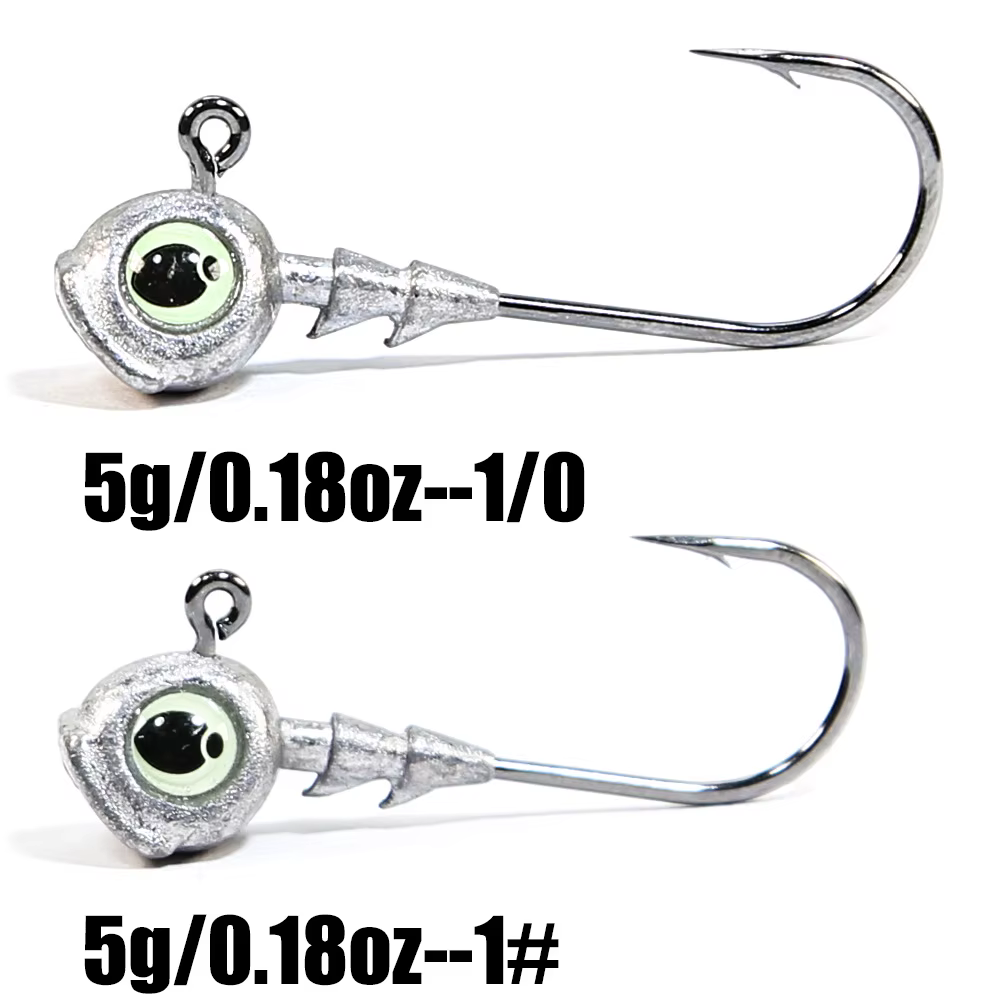 BU Jig Head con ojos luminosos para gusano - alta resistencia - imagen 4