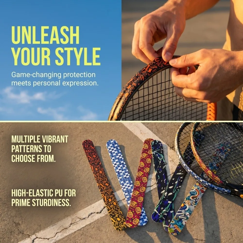 Protector de Borde para Raqueta de Tenis PU Anti-fricción y golpes - imagen 4