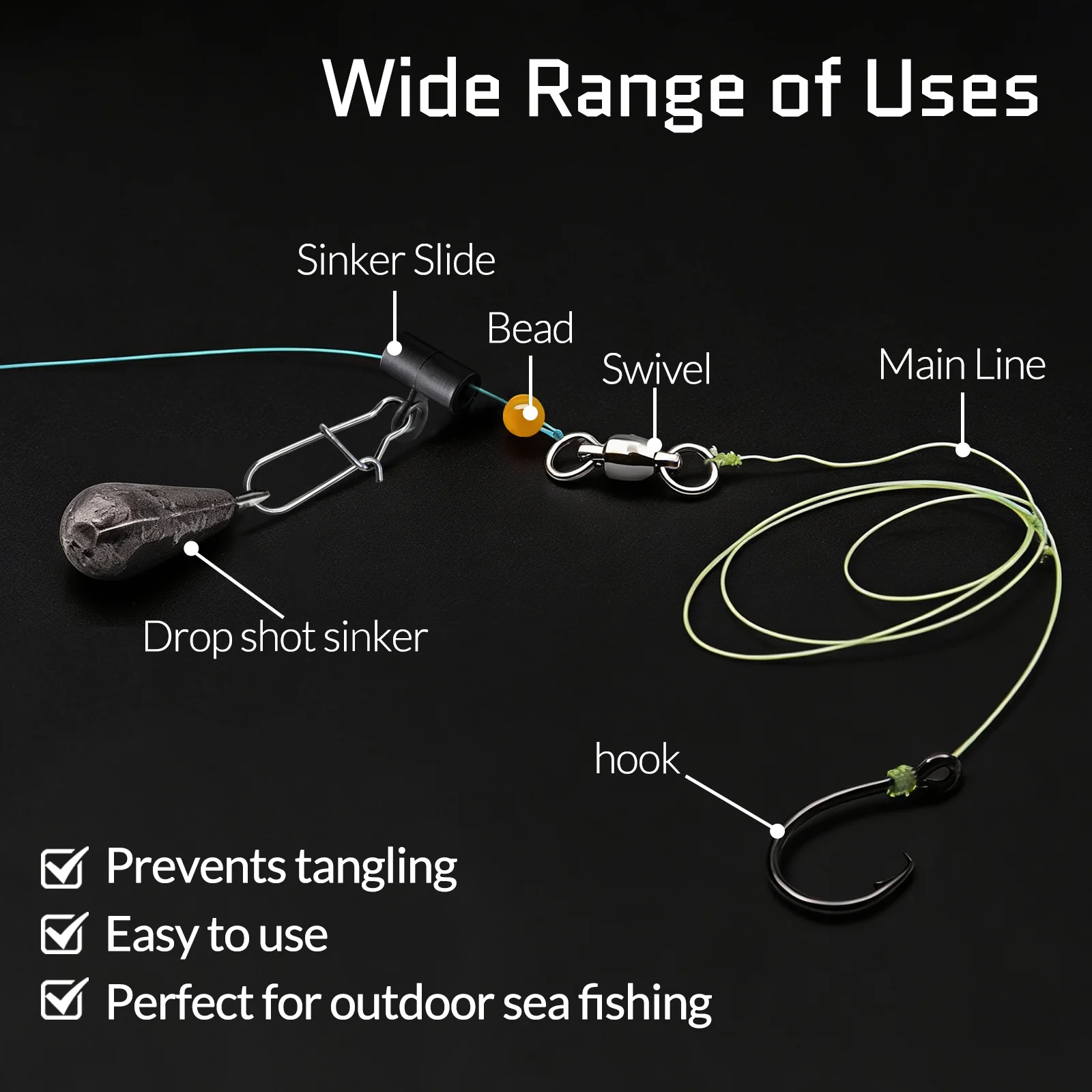 FishTrip Duo Lock: conectores para plomos deslizantes - imagen 2