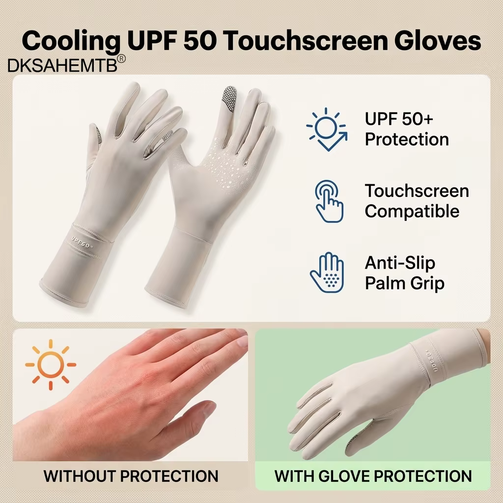 Guantes de Ciclismo Transpirables con Protección Solar - imagen 2