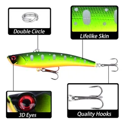 Señuelo Crankbait con ojos 3D y nado para lucio y perca en agua dulce