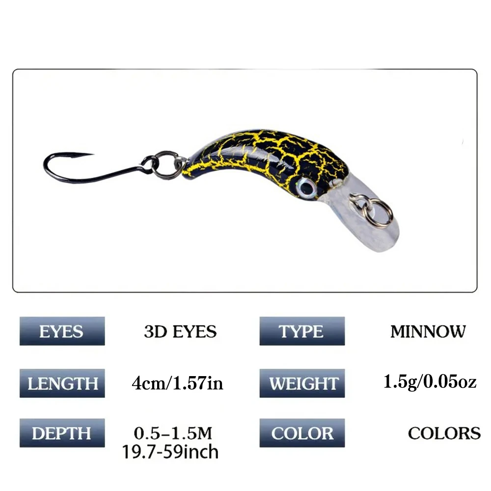 Mini Minnow Crankbait Flotante – Señuelo duro para trucha, lucio y lubina - imagen 3