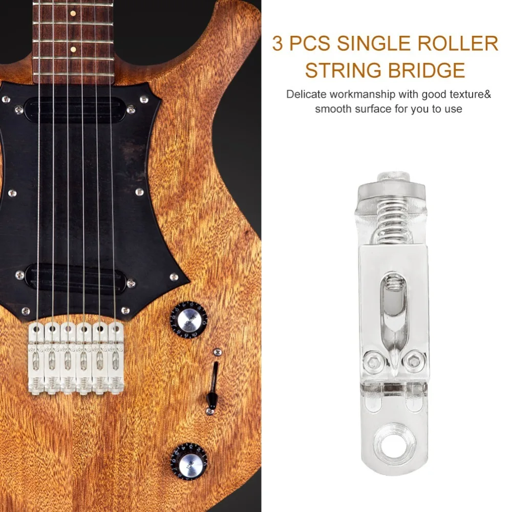 Sillines puente tremolo metal dividido plateado/dorado para guitarra - imagen 4