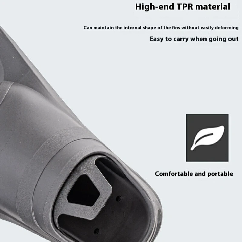 Aletas de snorkel largas TPR desmontables para entrenamiento adultos - imagen 2