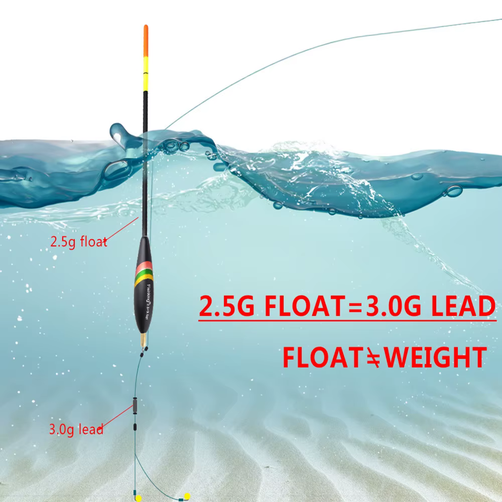 Flotador madera lastrado – Cola gruesa flotante - imagen 3
