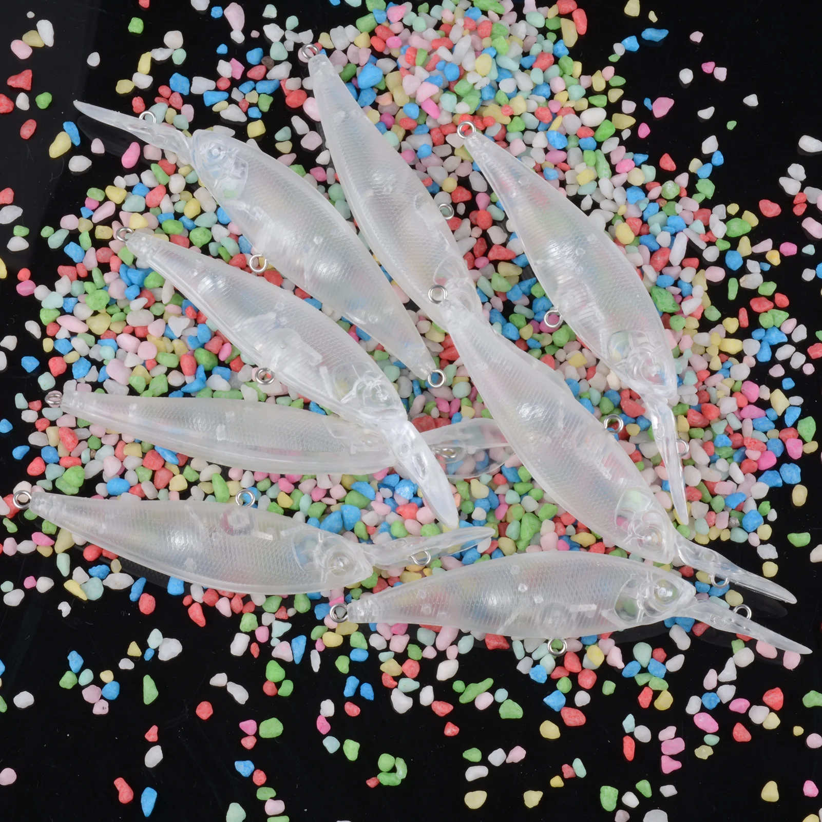 Free Fisher crankbait minnow transparente DIY, cebo duro sin pintar - imagen 3