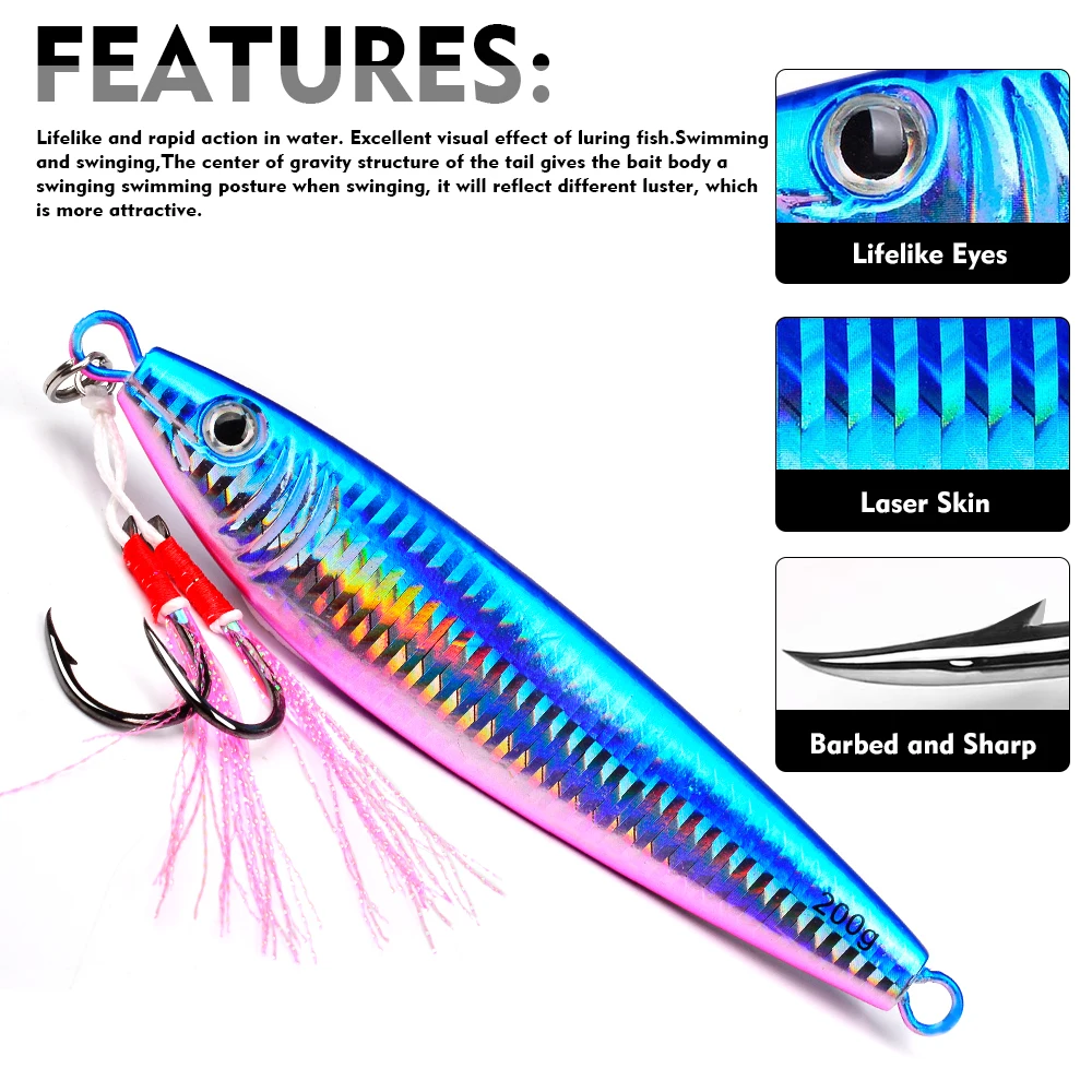Señuelo jigging para lubina Proberos, recubrimiento láser escamas - imagen 4