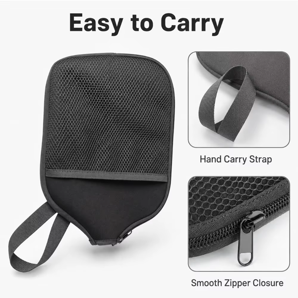 Bolsa para pala de Pickleball resistente a golpes con bolsillo de malla - imagen 4