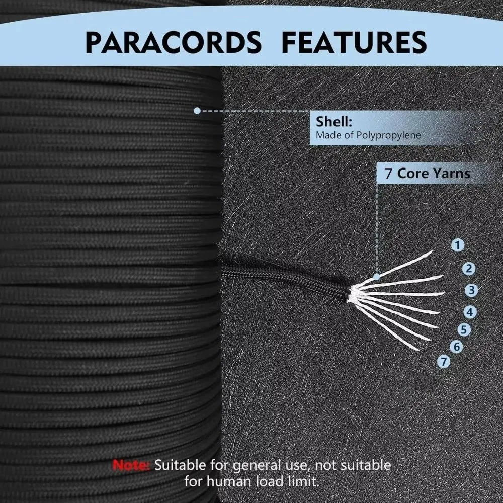 Cuerda Paracord portátil resistente para camping y bricolaje - imagen 4