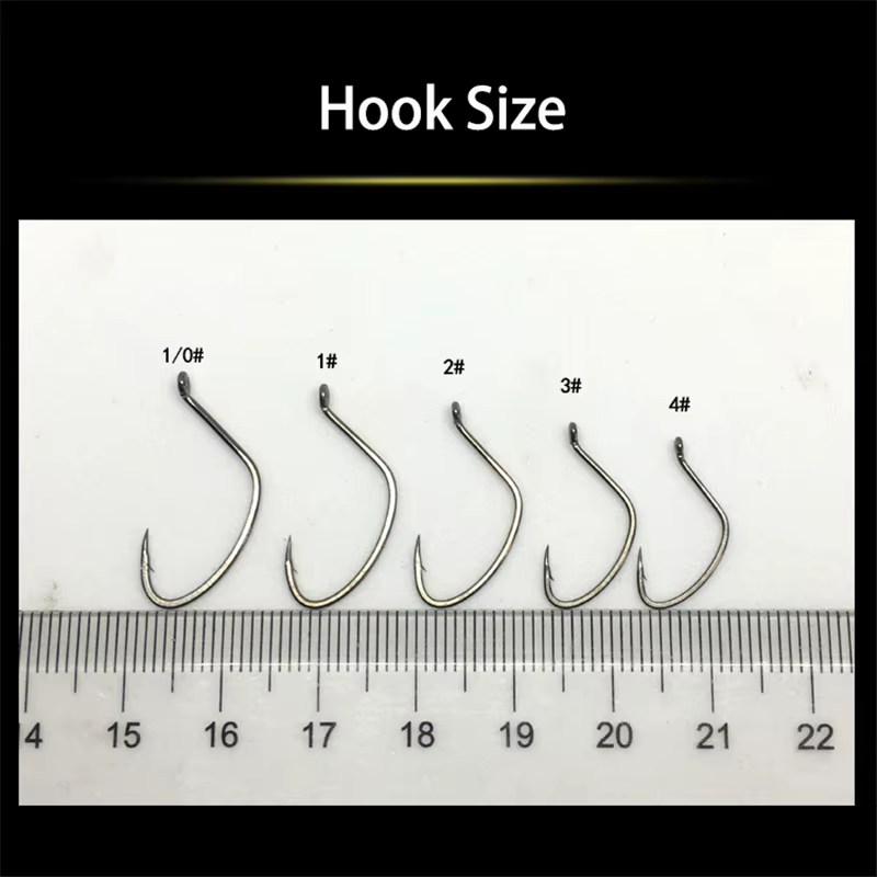 Anzuelos Titanium con púas – Boca oblicua para lubina, perca y salmonete - imagen 4