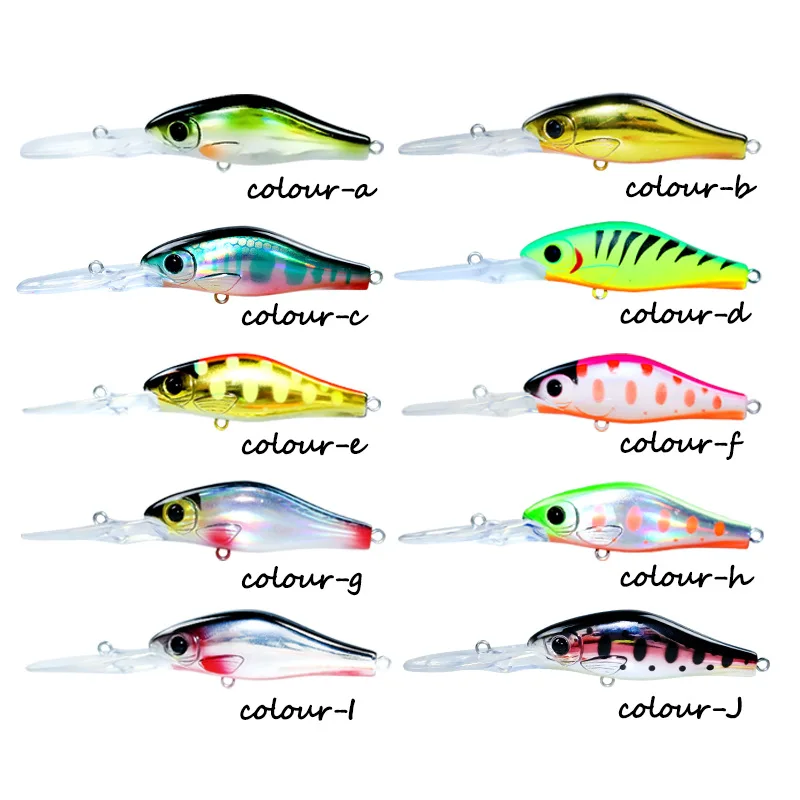 Swolfy Señuelos flotantes tipo Minnow Crankbait para lucio