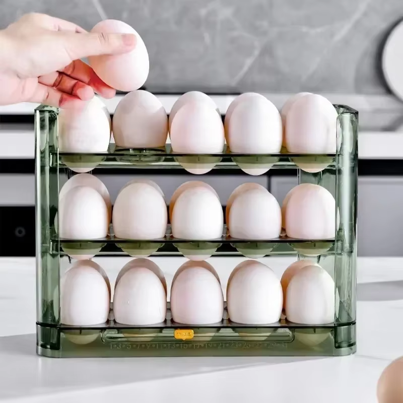 Organizador de huevos para frigorífico con dispensador de cocina - imagen 4