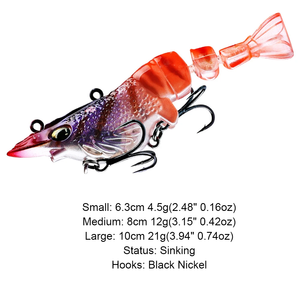 Hércules Wobbler gambas realista se hunde multiarticulado segmentos - imagen 2